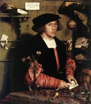 Portrait of the Merchant Georg Gisze Renaissance Hans Holbein the Younger Oil Paintings